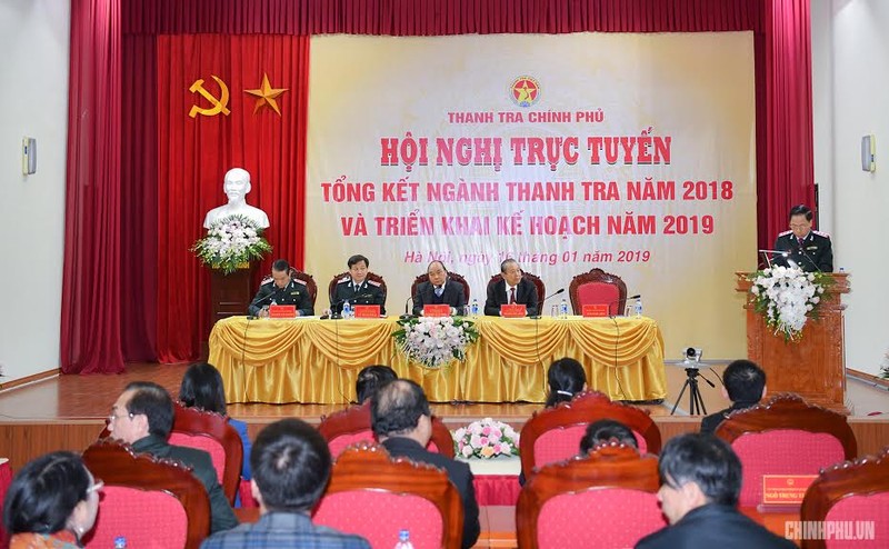 Quang cảnh buổi Hội nghị tổng kết ngành thanh tra năm 2018 và triển khai kế hoạch năm 2019 (Nguồn: VPCP)