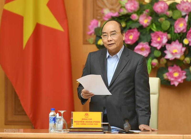 Thủ tướng Nguyễn Xuân Phúc phát biểu chỉ đạo tại buổi họp (Ảnh: VGP) Nguyễn Xuân Phúc