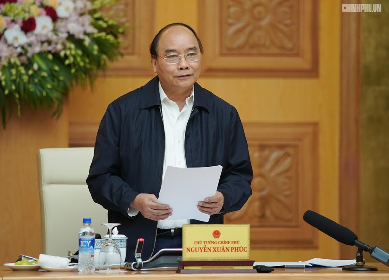 Thủ tướng Chính phủ Nguyễn Xuân Phúc chia sẻ tại buổi làm việc (Nguồn: VGP)