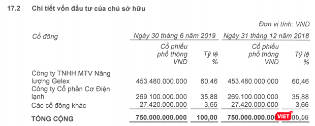 Cơ cấu sở hữu của Viwasupco tại ngày 30/6/2019, quy mô vốn điều lệ ở mức 750 tỷ đồng Cơ cấu sở hữu của Viwasupco tại ngày 30/6/2019, quy mô vốn điều lệ ở mức 750 tỷ đồng