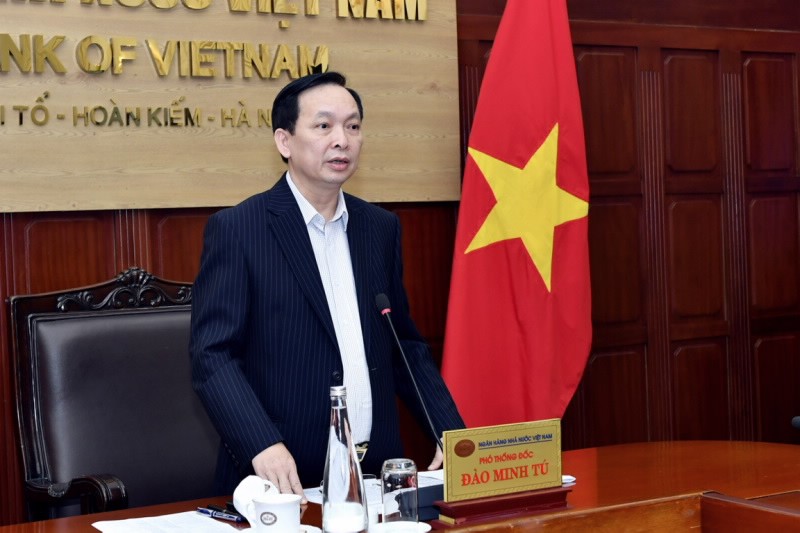 Phó Thống đốc Đào Minh Tú phát biểu tại cuộc họp (Ảnh: sbv.gov.vn) Phó Thống đốc Đào Minh Tú phát biểu tại cuộc họp (Ảnh: sbv.gov.vn)