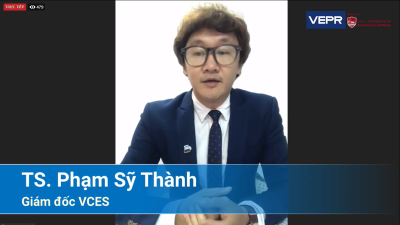 TS. Phạm Sỹ Thành tại buổi tọa đàm trực tuyến của VEPR (Ảnh chụp màn hình - Nguồn: VEPR) TS. Phạm Sỹ Thành tại buổi tọa đàm trực tuyến của VEPR (Ảnh chụp màn hình - Nguồn: VEPR)
