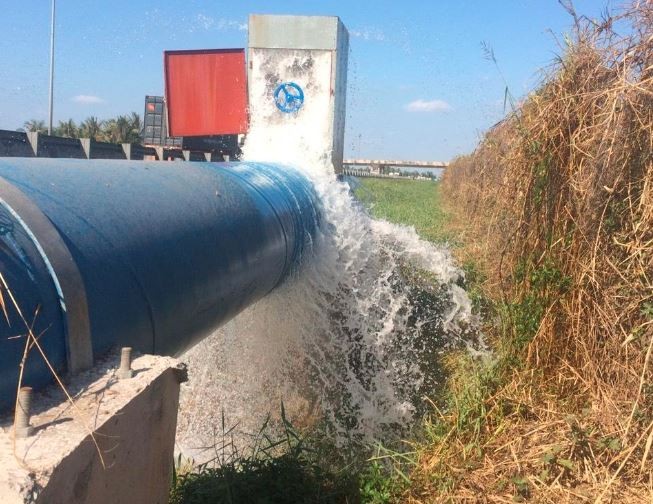 Nhà máy nước Nhị Thành đã xả được khoảng 800.000 m3 nước thô để ứng cứu các hoạt động sản xuất nông nghiệp (Ảnh: DNP) Nhà máy nước Nhị Thành đã xả được khoảng 800.000 m3 nước thô để ứng cứu các hoạt động sản xuất nông nghiệp (Ảnh: DNP)