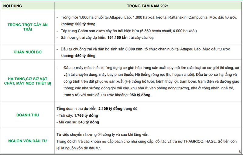HNG lên kế hoạch doanh thu năm 2021 đạt 2.109 tỉ đồng HNG lên kế hoạch doanh thu năm 2021 đạt 2.109 tỉ đồng