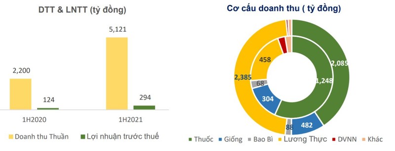 Kết quả kinh doanh của LTG nửa đầu năm 2021