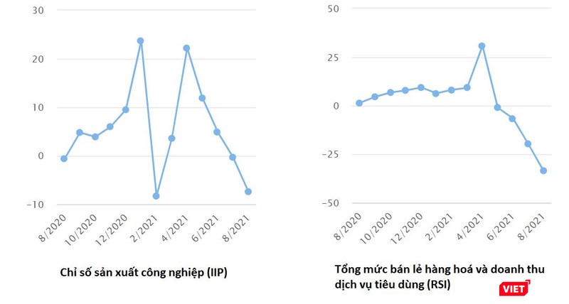 Các chỉ số RSI và IIP của Việt Nam đã ở mức âm nhiều tháng liên tiếp Các chỉ số RSI và IIP của Việt Nam đã ở mức âm nhiều tháng liên tiếp