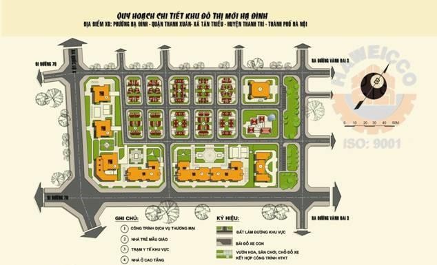 Quy hoạch dự án Khu đô thị mới Hạ Đình. Quy hoạch dự án Khu đô thị mới Hạ Đình.