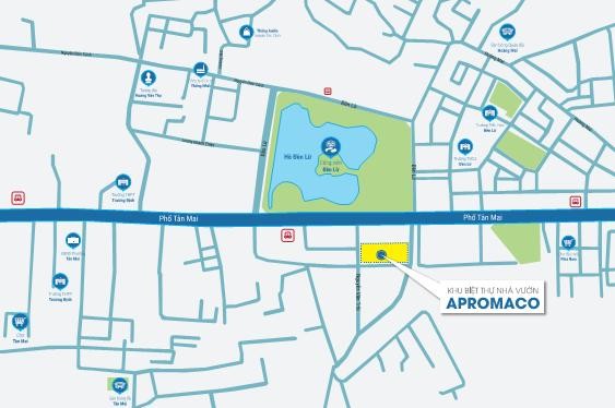 Vị trí đắc địa của dự án Shop Villas Apromaco