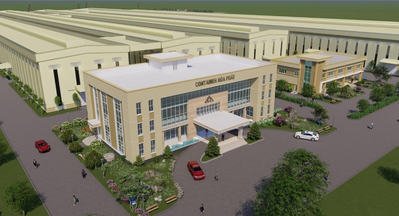 Phối cảnh nhà máy sản xuất vỏ container của Tập đoàn Hoà Phát (Ảnh: HPG)