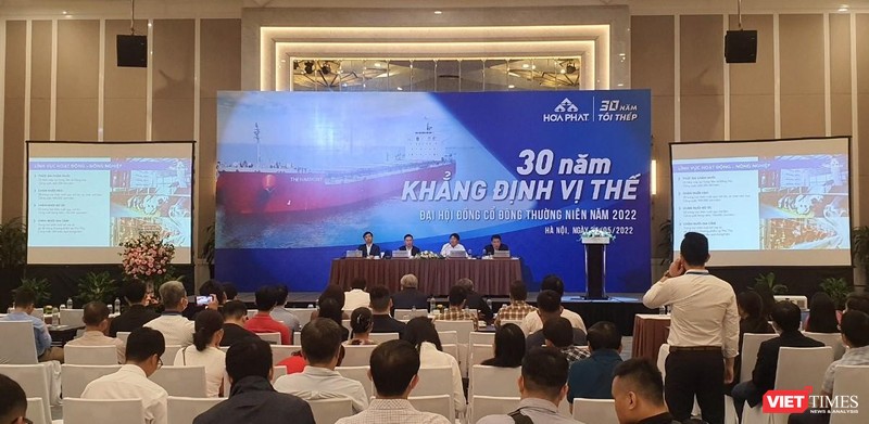 Toàn cảnh Đại hội đồng cổ đông thường niên năm 2022 của Tập đoàn Hoà Phát (Ảnh: P.D)