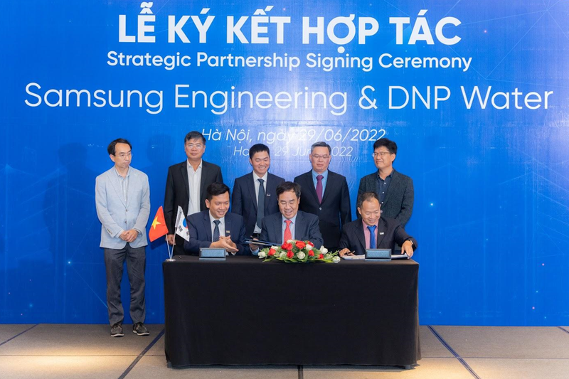 Toàn cảnh lễ ký kết hợp tác giữa Samsung Engineering và DNP Water Toàn cảnh lễ ký kết hợp tác giữa Samsung Engineering và DNP Water