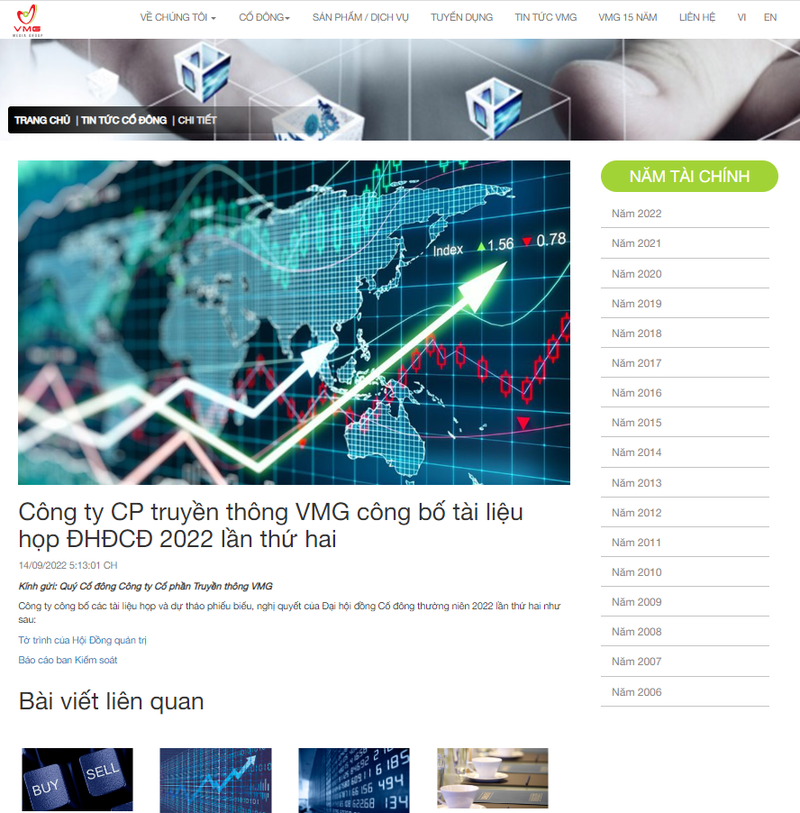 Tài liệu họp AGM 2022 lần thứ 2 mà VMG Media công bố cập nhật vào 17h chiều ngày 18/9/2022