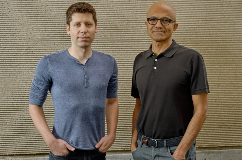 CEO OpenAI Sam Altman và CEO Microsoft Satya Nadella (Ảnh: The New York Times)