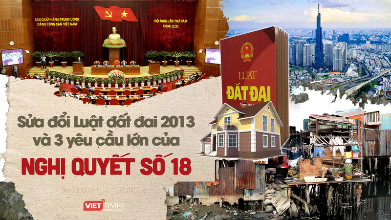 Sửa đổi Luật đất đai 2013 và 3 yêu cầu lớn của Nghị quyết số 18