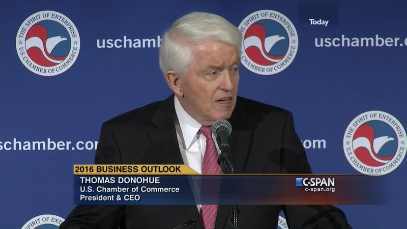 Ông Thomas Donohue cho rằng việc tăng thuế gây thiệt hại cho cả Mỹ lẫn Trung Quốc Ông Thomas Donohue cho rằng việc tăng thuế gây thiệt hại cho cả Mỹ lẫn Trung Quốc