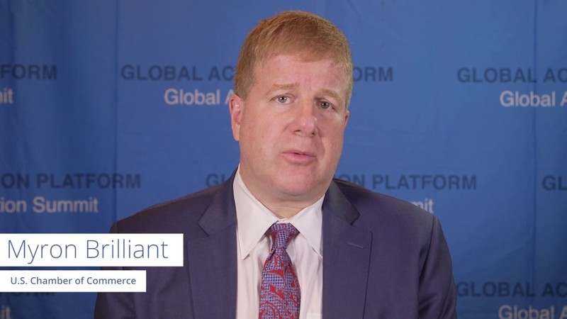 Myron Brilliant, người chủ quản các vấn đề quốc tế tại Hiệp hội Thương mại Hoa Kỳlo ngại về tác động của việc tăng thuế đối với hoạt động kinh doanh và đầu tư