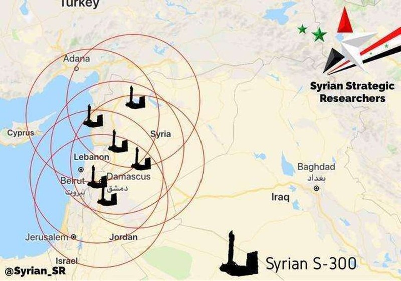 Các trận địa S-300 của Syria bố trí ven bờ Địa Trung Hải Các trận địa S-300 của Syria bố trí ven bờ Địa Trung Hải