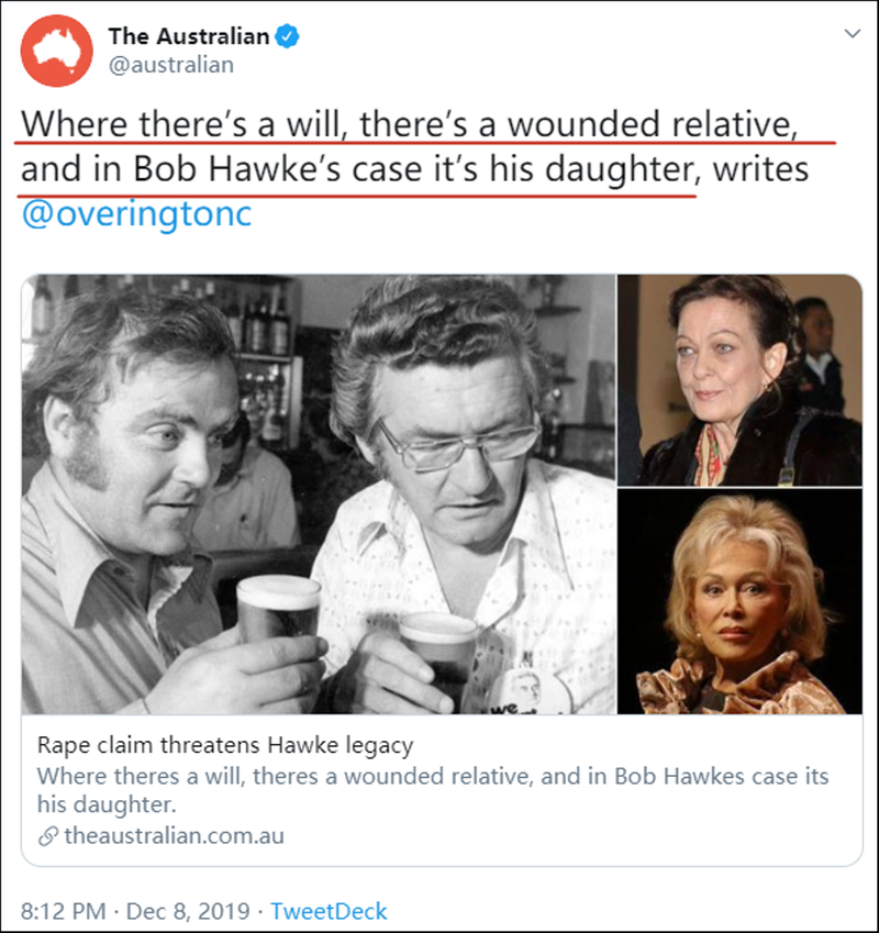 Những người liên quan đến vụ việc (từ trái qua): Ông Bill Landeryou, ông Bob Hawke, bà Rosslyn (trên) và bà vợ thứ hai Blanche (dưới).