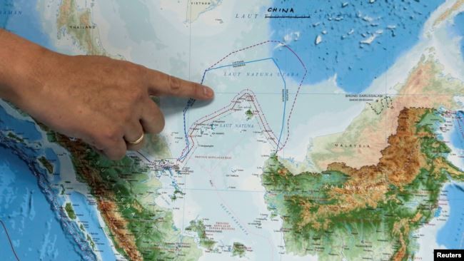 Khu vực biển Natuna của Indonesia mà tàu hải cảnh Trung Quốc xâm nhập. (Ảnh: Reuters) Khu vực biển Natuna của Indonesia mà tàu hải cảnh Trung Quốc xâm nhập. (Ảnh: Reuters)