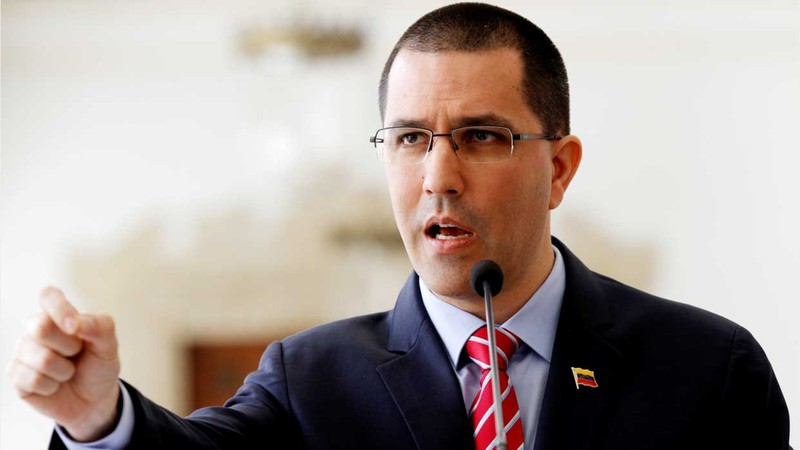 Ngoại trưởng Jorge Arreaza: lệnh trừng phạt kinh tế do Mỹ chủ đạo đã chặn “các kênh tài chính” của Venezuela khiến nước này không thể thực hiện các cam kết (Ảnh: albertonews)