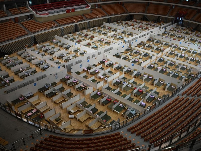 Trung Quốc đưa tin tất cả 14 bệnh viện dã chiến ở Vũ Hán đã được đóng cửa (Ảnh: Đa Chiều).