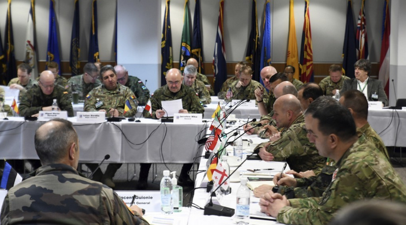Hội nghị chỉ huy Lục quân Mỹ và các nước NATO hôm 6/3 (Ảnh: AP) Hội nghị chỉ huy Lục quân Mỹ và các nước NATO hôm 6/3 (Ảnh: AP)
