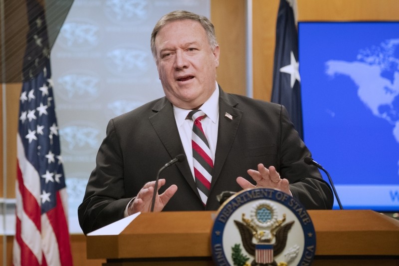 Ngoại trương Mỹ Mike Pompeo: không thế đánh đồng biện pháp đối với báo chí của Mỹ với Trung Quốc (Ảnh: AP). Ngoại trương Mỹ Mike Pompeo: không thế đánh đồng biện pháp đối với báo chí của Mỹ với Trung Quốc (Ảnh: AP).