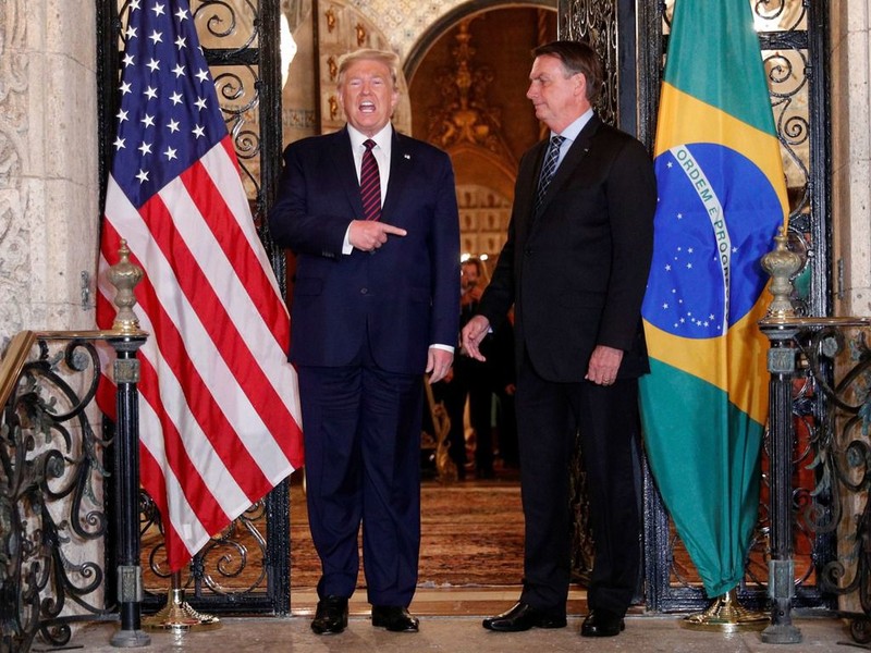 Tổng thống Brazil Jair Bolsonaro vừa tiến hành thăm Mỹ hồi tuần trước (Ảnh: Reuters). Tổng thống Brazil Jair Bolsonaro vừa tiến hành thăm Mỹ hồi tuần trước (Ảnh: Reuters).
