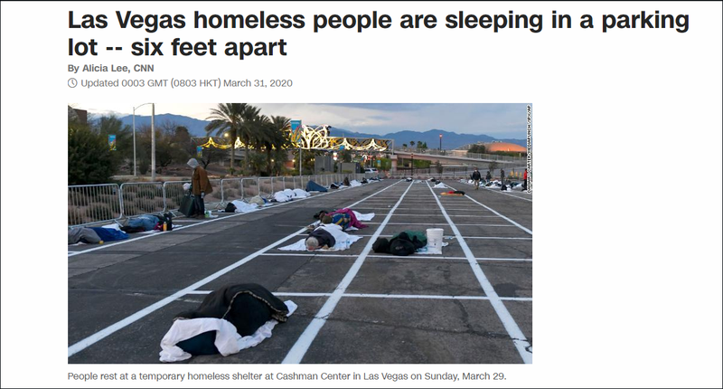 Bài viết về tình cảnh màn trời chiếu đất của người vô gia cư ở Las Vegas trên CNN (Ảnh: Guancha). Bài viết về tình cảnh màn trời chiếu đất của người vô gia cư ở Las Vegas trên CNN (Ảnh: Guancha).