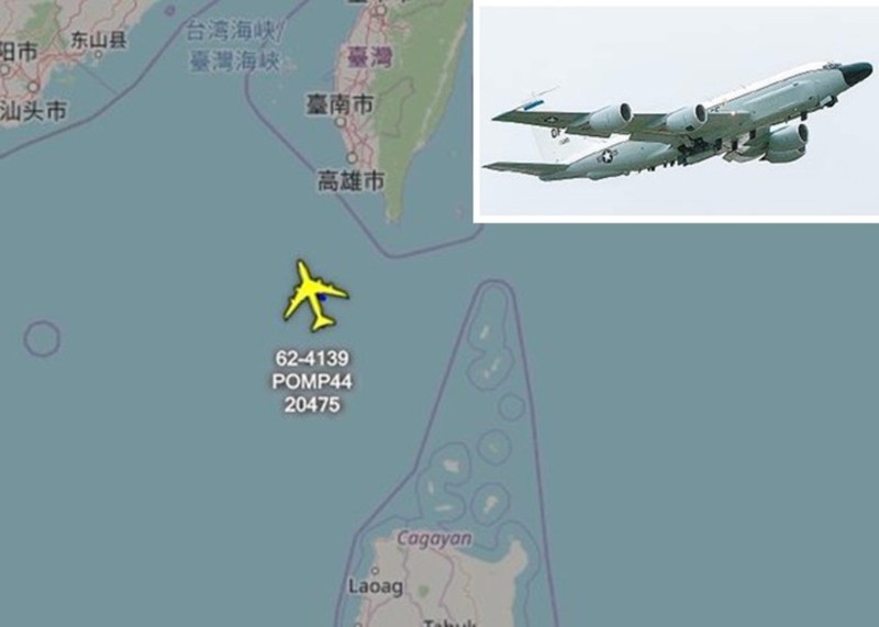 Máy bay trinh sát điện tử Mỹ hoạt động gần Đài Loan ( Ảnh: Đông Phương).