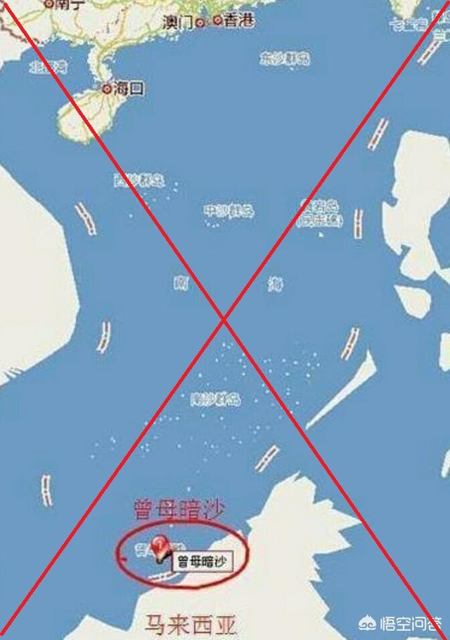 Bãi ngầm Jame Shoal (Tăng Mẫu) nằm gần sát bờ biển Malaysia bị Trung Quốc coi là "lãnh thổ cực nam" của Trung Quốc (Ảnh: twoeggz.com).