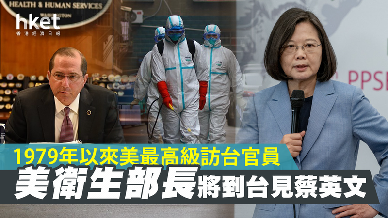 Việc Bộ trưởng Y tế Alex Azar trở thành quan chức Mỹ cao nhất sắp thăm Đài Loan kể từ 1979 và gặp bà Thái Anh Văn đang gây rúng động dư luận (Ảnh: Hket).