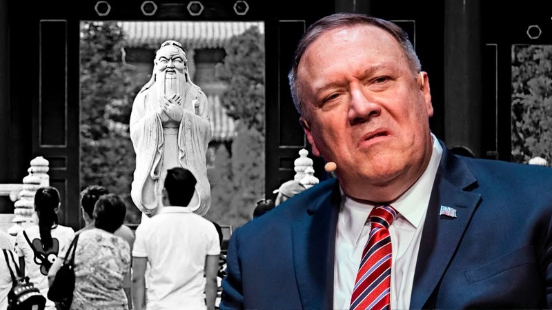 Ngoại trưởng Mỹ Pompeo: Trung tâm Viện Khổng Tử Hoa Kỳ không chỉ thúc đẩy tuyên truyền các mệnh lệnh chính trị của chính phủ Trung Quốc trên toàn cầu, mà còn có những tác động có hại đối với các học viện và trường học ở Mỹ (Ảnh: mingjingnews).