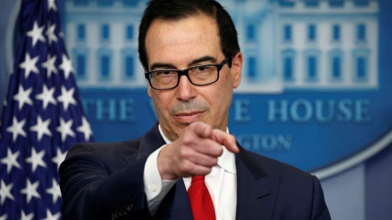 Bộ trưởng Tài chính Mỹ Steven Mnuchin: các công ty Trung Quốc phải được kiểm toán như các công ty Hoa Kỳ, nếu không sẽ bị hủy bỏ niêm yết (Ảnh: Sing Tao).