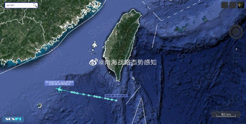 Máy bay trinh sát Mỹ tăng cường hoạt động trinh sát ở vùng biển Đông Nam tỉnh Quảng Đông (Ảnh: SCSPI).