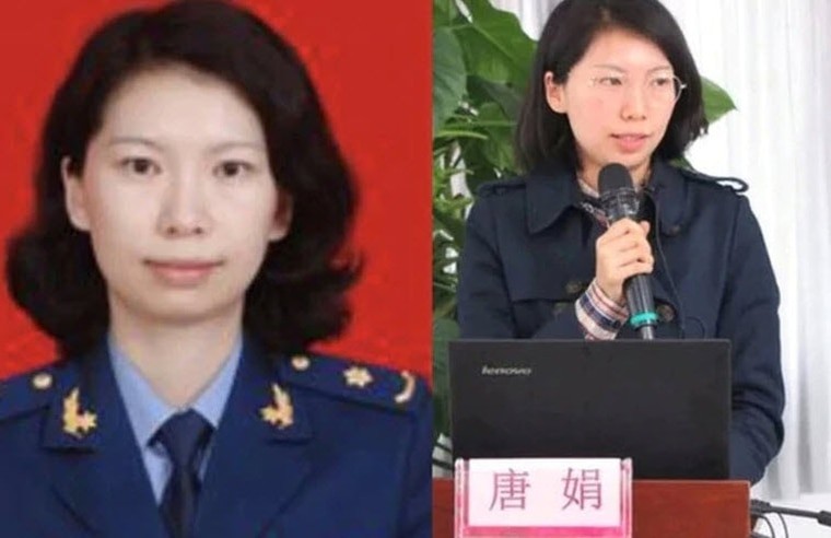 Đường Quyên, sĩ quan PLA khai man lý lịch để nhập cảnh Mỹ, sau trốn vào Lãnh sự quán ở San Francisco sau đó tự nguyện ra để chịu bị bắt (Ảnh: Baidu).