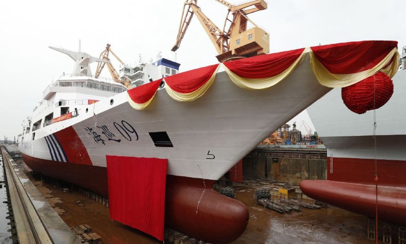 Tàu Hải Tuần 09 được hạ thủy ngày 29/9 (Ảnh: Đa Chiều). Tàu Hải Tuần 09 được hạ thủy ngày 29/9 (Ảnh: Đa Chiều).