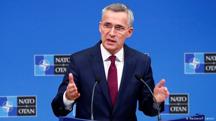 Tổng thư ký NATO Jens Stoltenberg tuyên bố cần xây dựng lại chiến lược để đối phó sự trỗi dậy của Trung Quốc (Ảnh: Deutsche Welle).