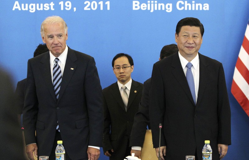 Ông Joe Biden và Phó chủ tịch Trung Quốc Tập Cận Bình trong chuyến thăm Trung Quốc lần đầu tháng 8/2011 (Ảnh: Tân Hoa xã). Ông Joe Biden và Phó chủ tịch Trung Quốc Tập Cận Bình trong chuyến thăm Trung Quốc lần đầu tháng 8/2011 (Ảnh: Tân Hoa xã).