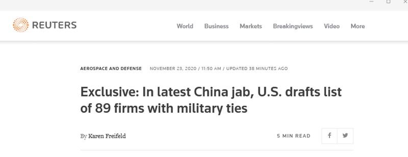 Bản tin độc quyền của Reuters gây xôn xao dư luận (Ảnh: Sina). Bản tin độc quyền của Reuters gây xôn xao dư luận (Ảnh: Sina).