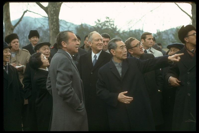 Kissinger tháp tùng Tổng thống Nixon thăm Trung Quốc lần đầu tháng 2/1972 (Ảnh: VCG). Kissinger tháp tùng Tổng thống Nixon thăm Trung Quốc lần đầu tháng 2/1972 (Ảnh: VCG).
