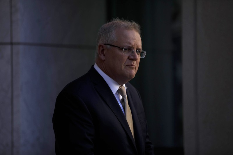 Thủ tướng Australia Scott Morrison yêu cầu phía Trung Quốc xin lỗi về việc ông Triệu Lập Kiên đăng bức ảnh giả có nội dung xấu về Australia (Ảnh: AP)