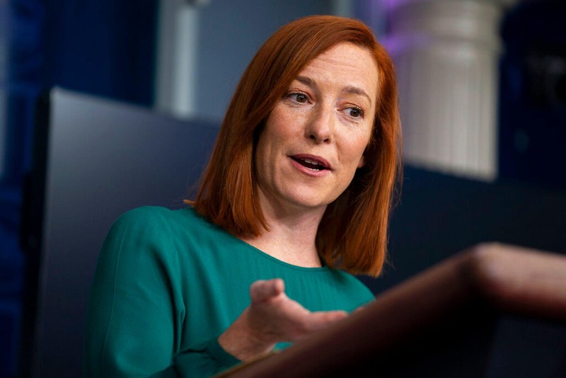 Bà Jen Psaki: Mỹ-Trung đang cạnh tranh kịch liệt, buộc Trung Quốc phải chịu trách nhiệm về các hành vi bất công và bất hợp pháp (Ảnh: AP). 