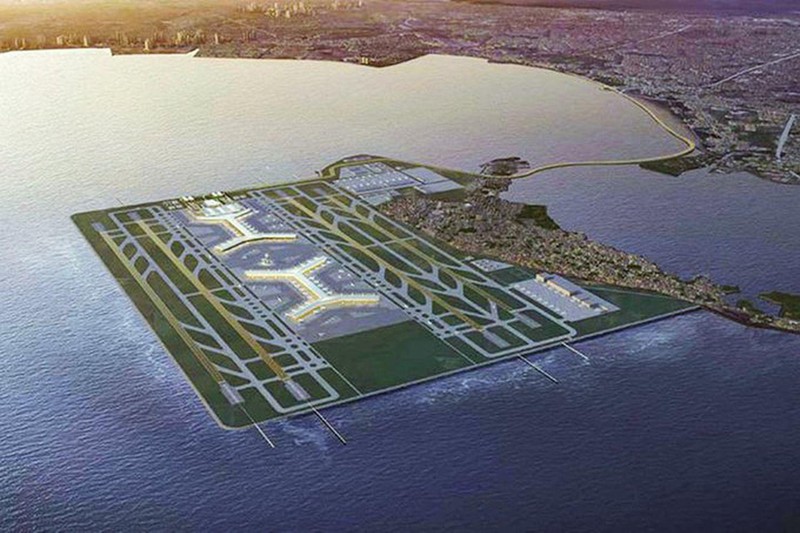 Phối cảnh sân bay Sangley Point sau khi được mở rộng, nâng cấp (Ảnh: Dwnews).