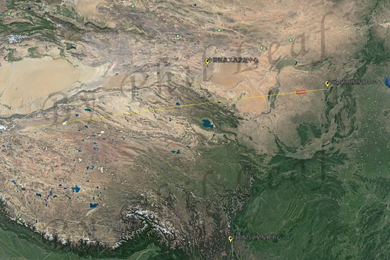 Bản đồ vụ phóng do Trung Quốc công bố (Ảnh: Dwnews). Bản đồ vụ phóng do Trung Quốc công bố (Ảnh: Dwnews).