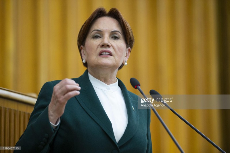 Bà Meral Aksener, thủ lĩnh đảng IYI đối lập, người bị Sứ quán Trung Quốc chỉ trích trong bản tweet (Ảnh: Getty).