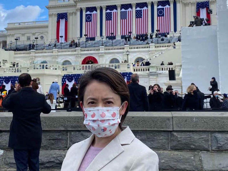 Bà Tiêu Mỹ Cầm, đại diện Đài Loan tại Mỹ được ông Joe Biden mời tới dự lễ nhậm chức tổng thống hôm 20/1/2021 (Ảnh: Đa Chiều). Bà Tiêu Mỹ Cầm, đại diện Đài Loan tại Mỹ được ông Joe Biden mời tới dự lễ nhậm chức tổng thống hôm 20/1/2021 (Ảnh: Đa Chiều).