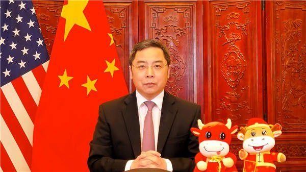 Ông Lý Khắc Tân, Công sứ Sứ quán Trung Quốc tại Mỹ, người nổi tiếng với tuyên bố: “Ngày tàu chiến Mỹ đến Đài Loan chính là lúc PLA (quân đội Trung Quốc) thống nhất Đài Loan bằng vũ lực&quot; (Ảnh: 163.com).