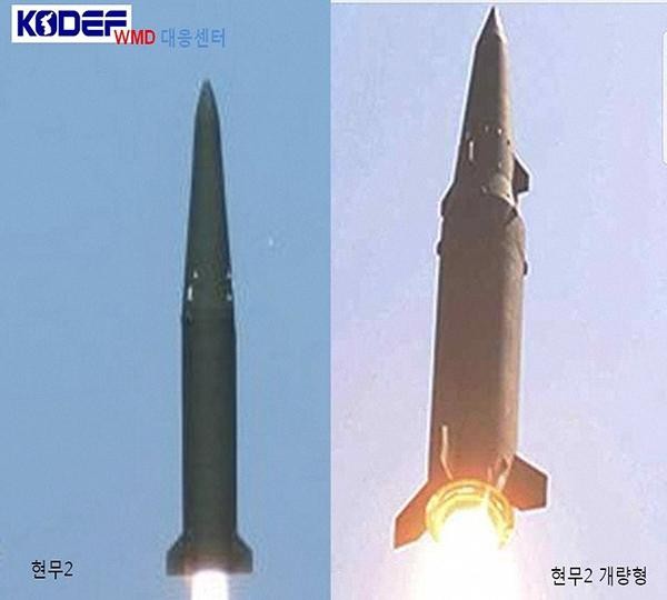 Các loại tên lửa đạn đạo Hyunmoo-2B và Hyunmoo-2C của Hàn Quốc (Ảnh Yonhap). Các loại tên lửa đạn đạo Hyunmoo-2B và Hyunmoo-2C của Hàn Quốc (Ảnh Yonhap).