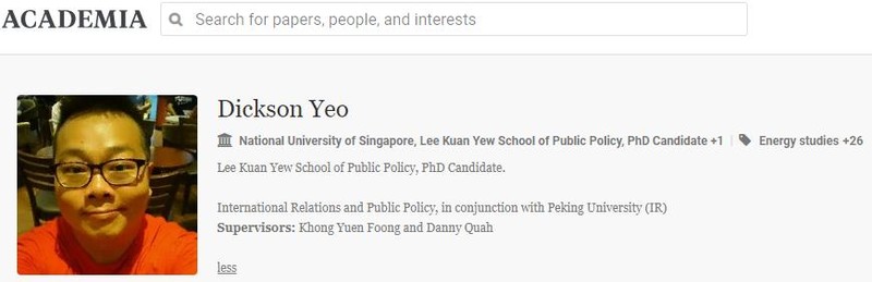 Hồ sơ của Yeo Jun Wei trên trang web nhà trường (Ảnh: sammyboy). Hồ sơ của Yeo Jun Wei trên trang web nhà trường (Ảnh: sammyboy).
